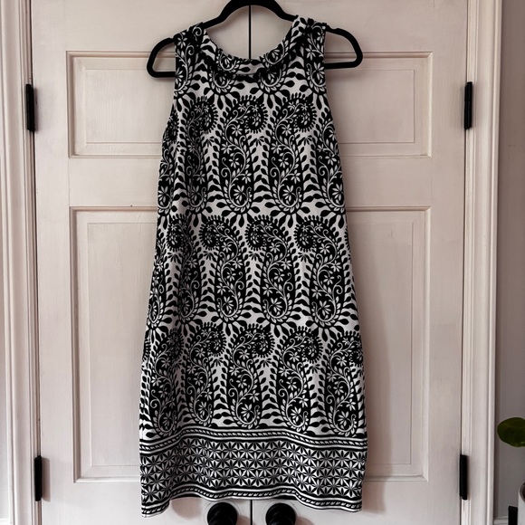 Talbots Dresses & Skirts - Talbots‎ Monochromatic Elegant Black White Paisley Patterned Dress Size Medium